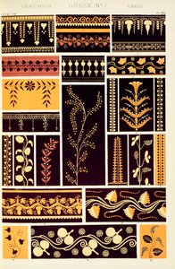 Ornamentit kreikkalaisista ja etruskien maljakoista British Museumissa ja Louvressa Ch IV:stä, 